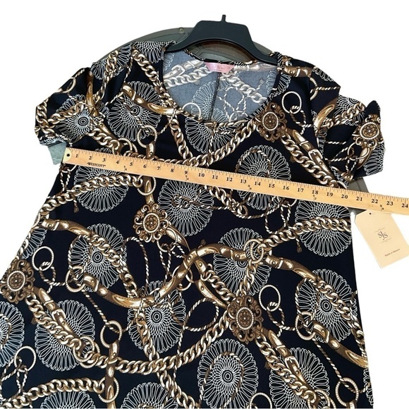 NWT SJS Gold chain dress SIZE 1X - Picture 8 of 12